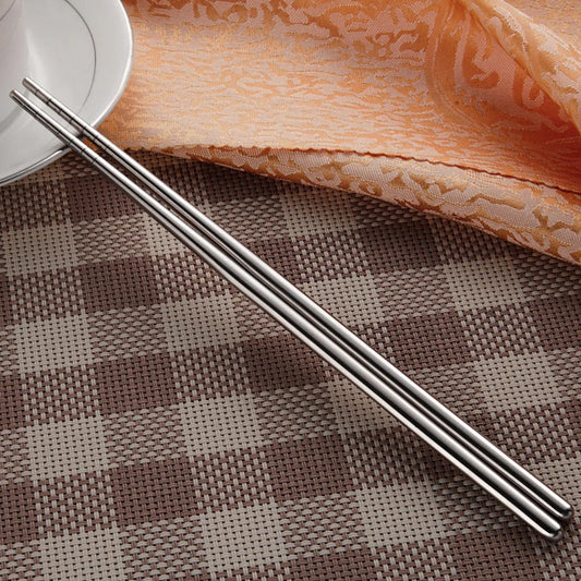 Reusable stainless steel chopsticks, Japanese style