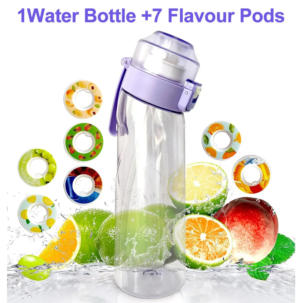 Gourde Sport 650ml avec Pods Arômes Fruités – Zéro Sucre, Anti-fuite