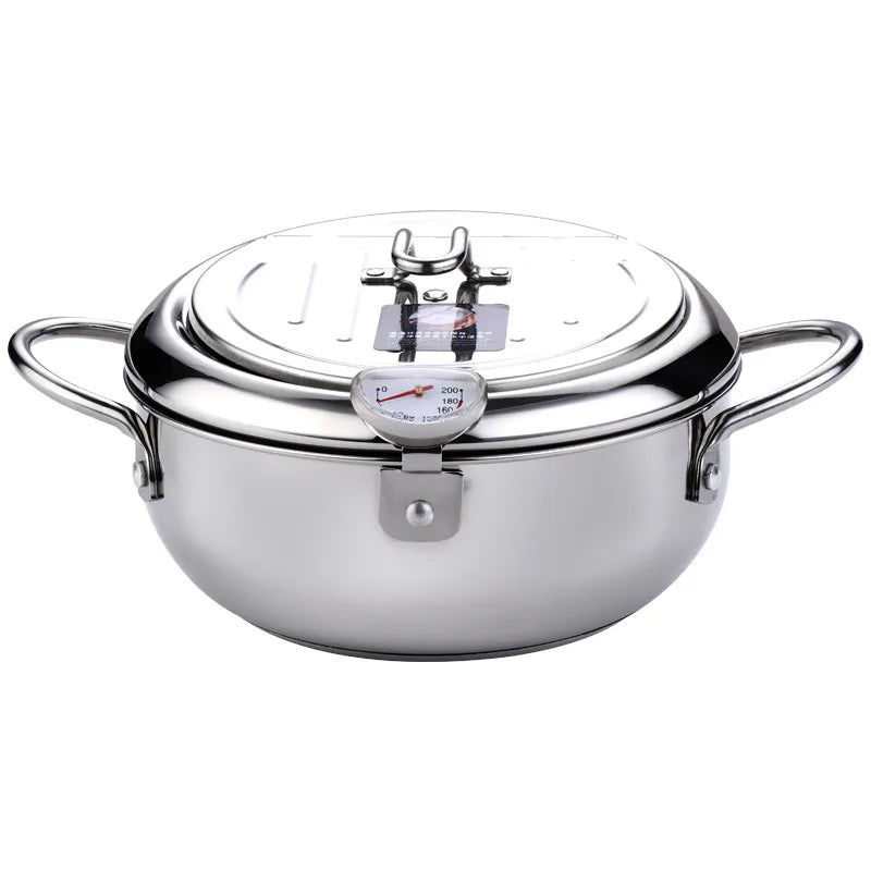Marmite à frire japonaise – Inox 304 avec thermomètre