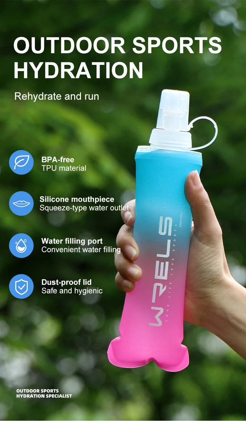 Gourde Souple Pliable TPU – 250ml & 500ml, Ultralégère pour le Sport & l’Outdoor