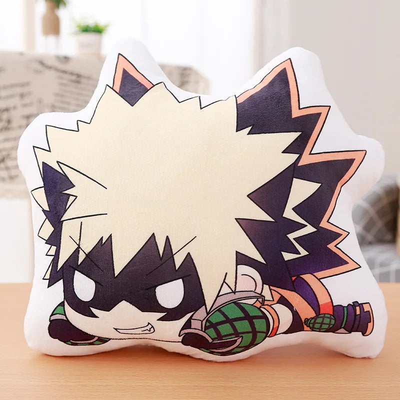 Coussins en peluche My Hero Academia, oreillers moelleux, coussins Izuku mignons, dakimakura kawaii, poupées douces Katsuki Shoto