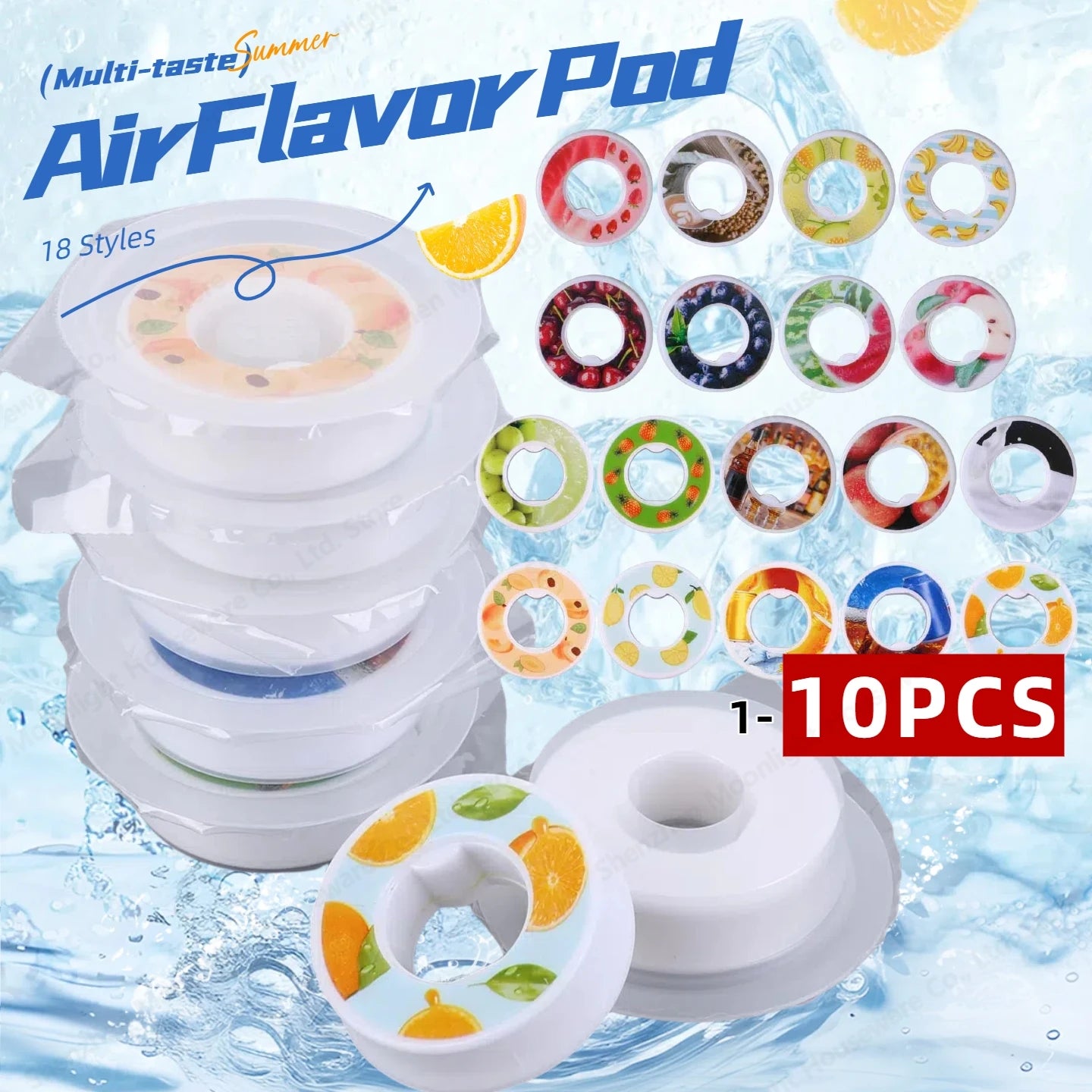 Pods Arômes Fruités Recharges – Zéro Sucre, Compatible Gourde Sport 650ml