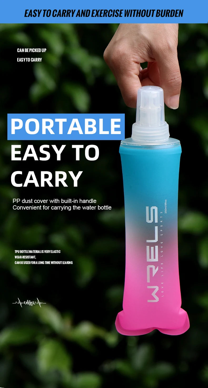 Gourde Souple Pliable TPU – 250ml & 500ml, Ultralégère pour le Sport & l’Outdoor