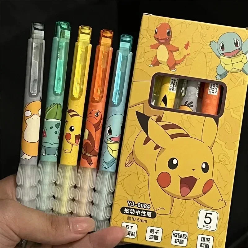 Stylos gel Pokémon kawaii – Lot de 5