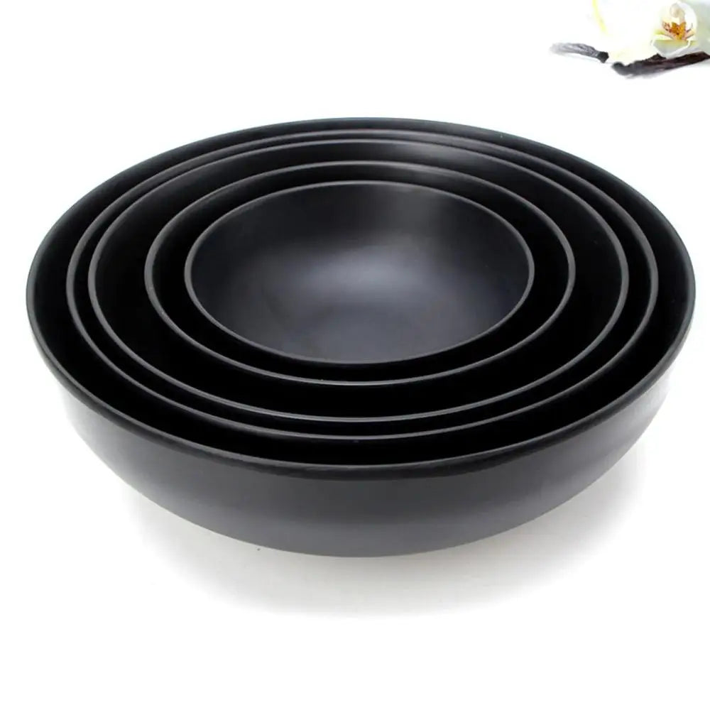Japanese style melamine ramen bowl, black porcelain imitation noodle bowl for home