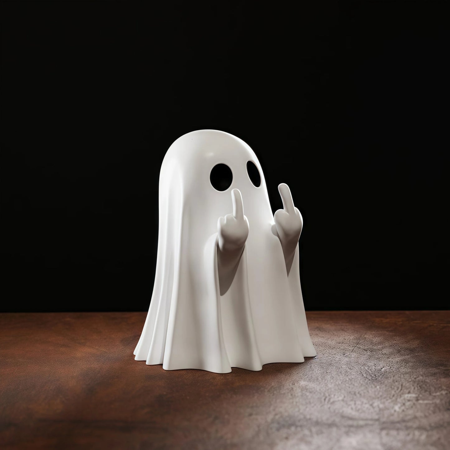 Statuette Fantôme Doigt d’Honneur – Déco Originale & Humour Japonais