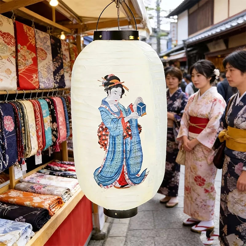 Lanternes japonaises suspendues en papier, décorations artistiques pour restaurants de sushis