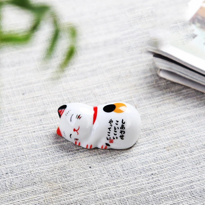 1 porte-baguettes en céramique en forme de chat mignon, style japonais, vaisselle de restaurant…