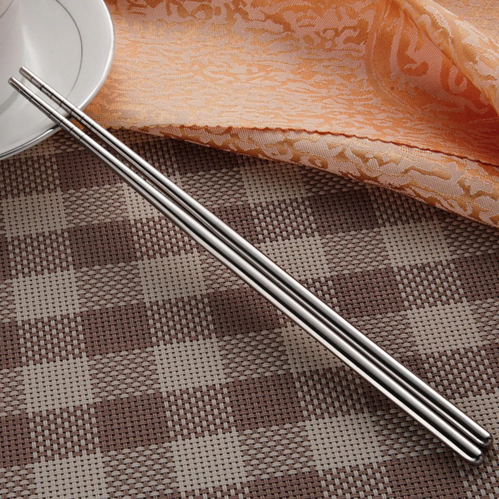 Reusable stainless steel chopsticks, Japanese style