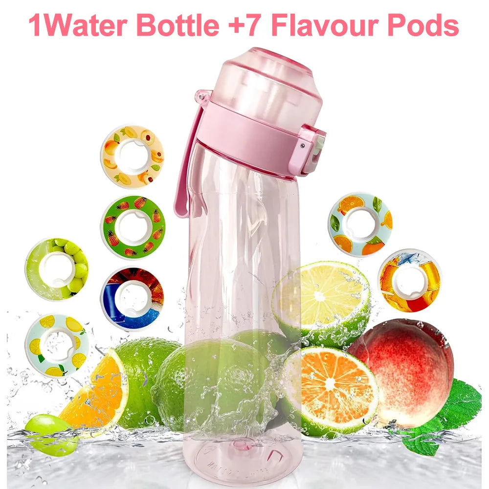 Gourde Sport 650ml avec Pods Arômes Fruités – Zéro Sucre, Anti-fuite