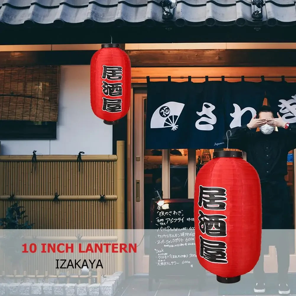 1/2/4 lanternes à sushis et fondue chinoise de 25 cm (10 pouces), style japonais, imprimées, étanches, pour bars, restaurants et pubs. Accessoires de décoration.