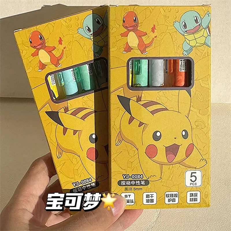 Stylos gel Pokémon kawaii – Lot de 5