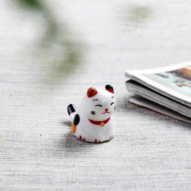 1 porte-baguettes en céramique en forme de chat mignon, style japonais, vaisselle de restaurant…