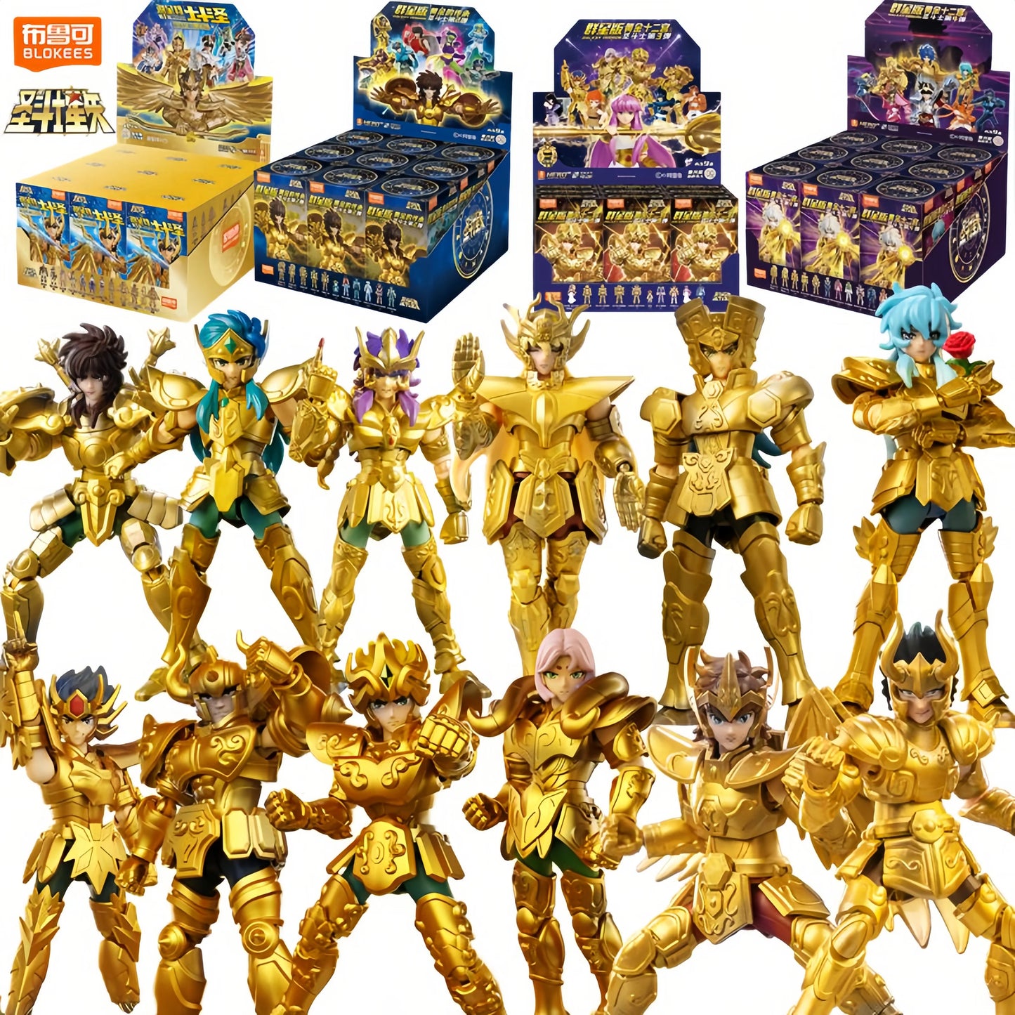 Coffret Saint Seiya – 4 figurines en boîte surprise