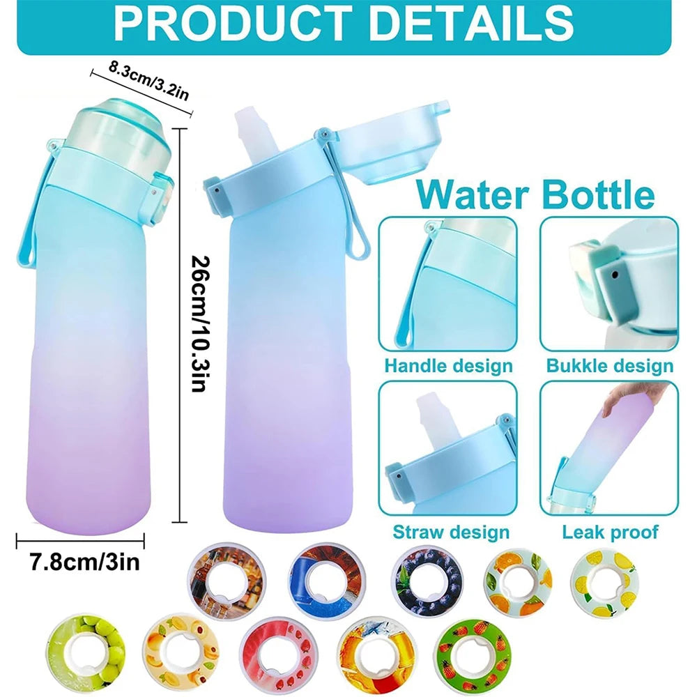 Gourde Sport 650ml avec Pods Arômes Fruités – Zéro Sucre, Anti-fuite