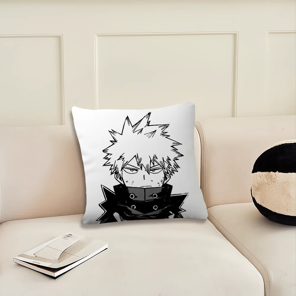 Housse de coussin Katsuki Bakugo de l'anime My Hero Academia, pour salon, tête de lit, bureau, chambre, canapé, oreiller de sieste