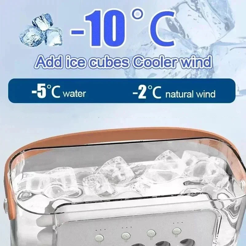 Ventilateur 3-en-1 – Mini Climatiseur, Humidificateur & Veilleuse LED 7 Couleurs