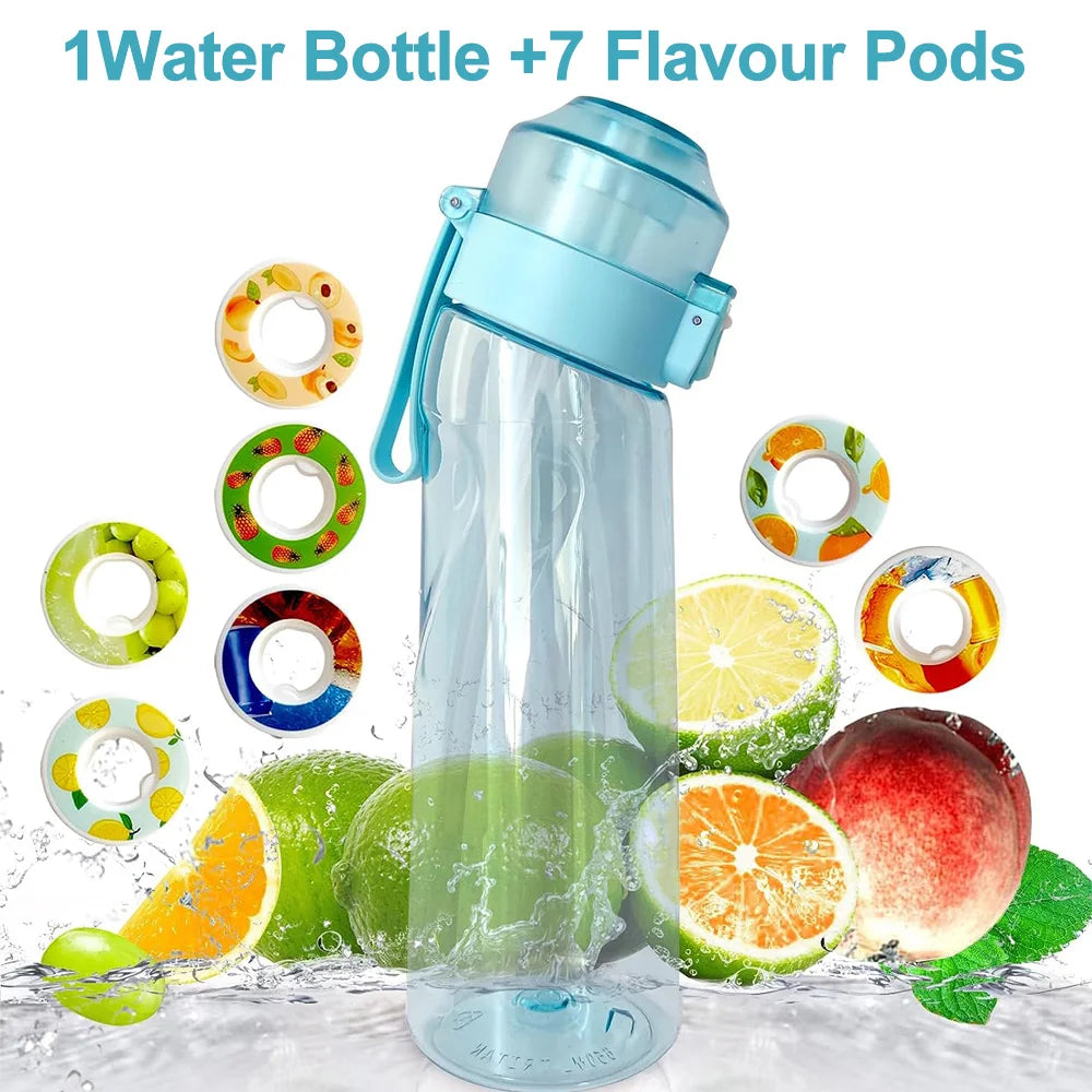 Gourde Sport 650ml avec Pods Arômes Fruités – Zéro Sucre, Anti-fuite