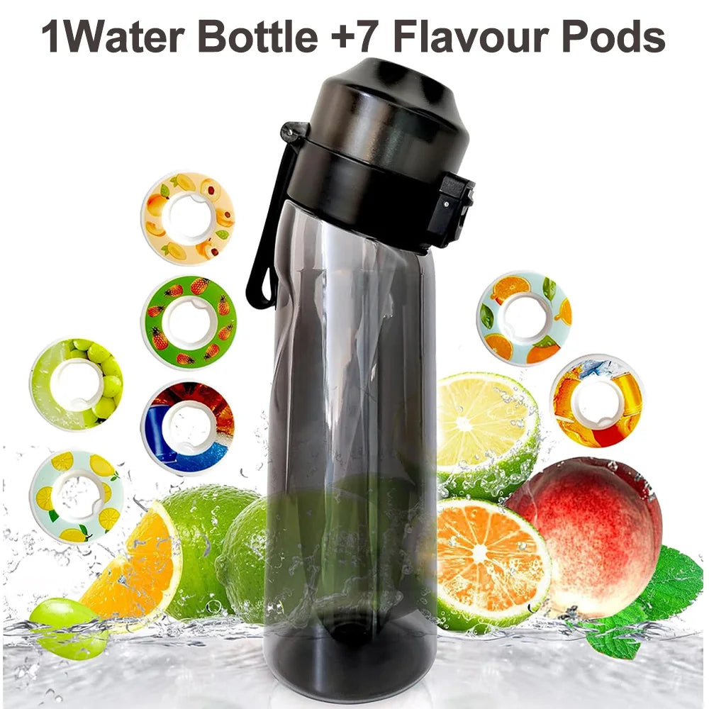 Gourde Sport 650ml avec Pods Arômes Fruités – Zéro Sucre, Anti-fuite