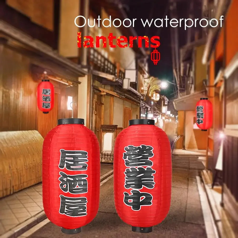 1/2/4 lanternes à sushis et fondue chinoise de 25 cm (10 pouces), style japonais, imprimées, étanches, pour bars, restaurants et pubs. Accessoires de décoration.