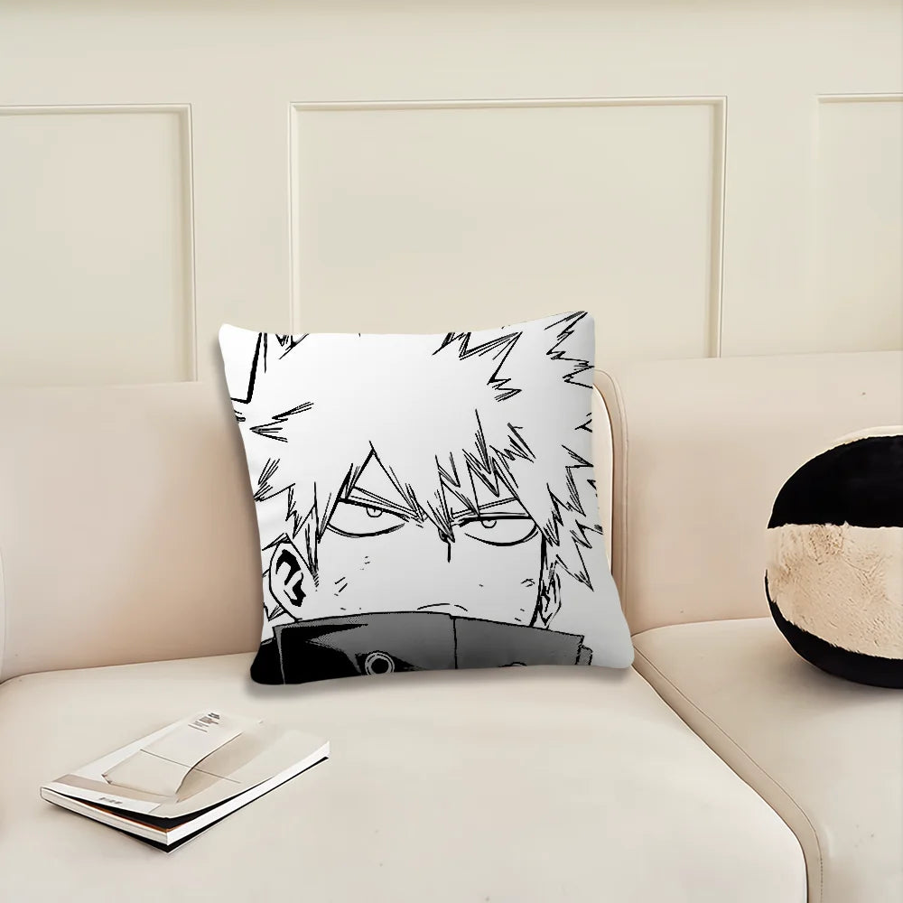 Housse de coussin Katsuki Bakugo de l'anime My Hero Academia, pour salon, tête de lit, bureau, chambre, canapé, oreiller de sieste