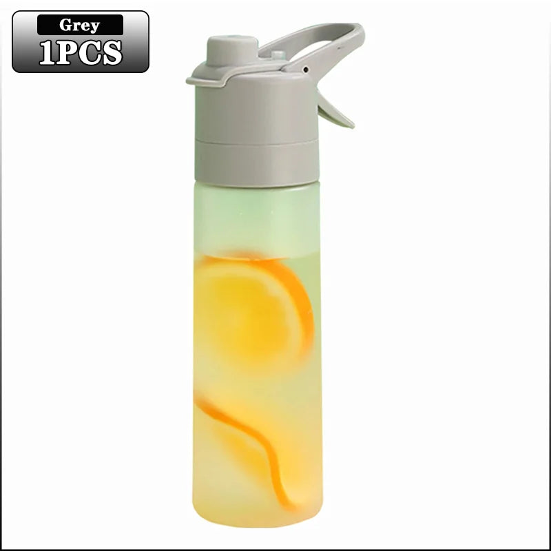 Gourde Brumisateur 650ml avec Paille – Spray Brume & Hydratation, Outdoor & Sport