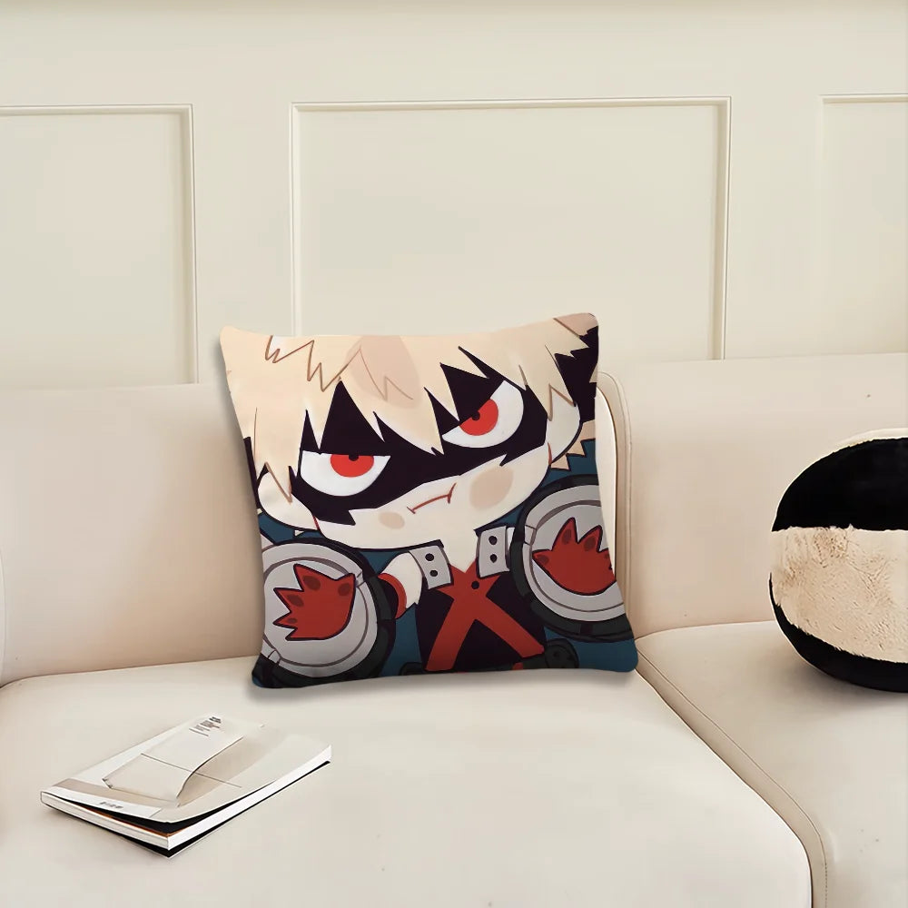 Housse de coussin Katsuki Bakugo de l'anime My Hero Academia, pour salon, tête de lit, bureau, chambre, canapé, oreiller de sieste