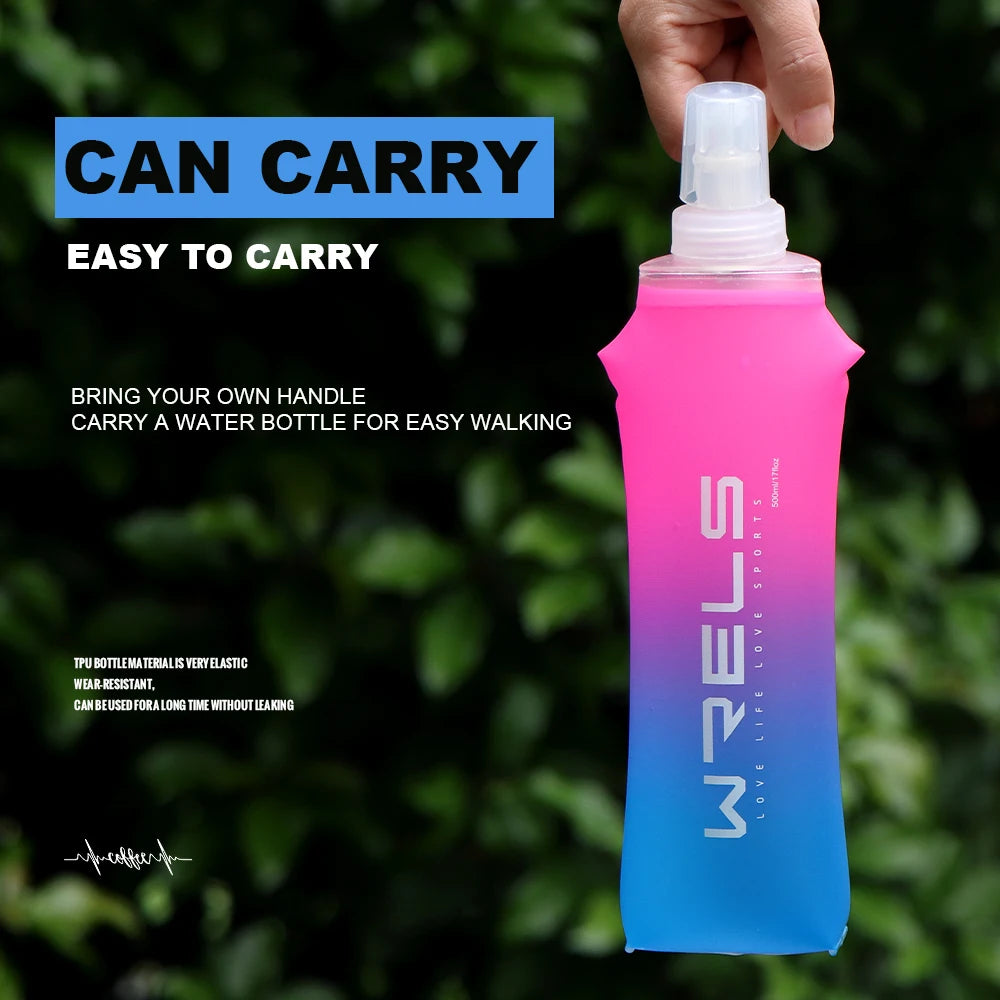 Gourde Souple Pliable TPU – 250ml & 500ml, Ultralégère pour le Sport & l’Outdoor