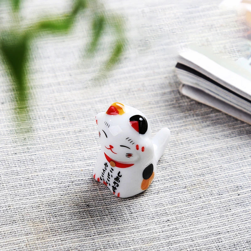 1 porte-baguettes en céramique en forme de chat mignon, style japonais, vaisselle de restaurant…