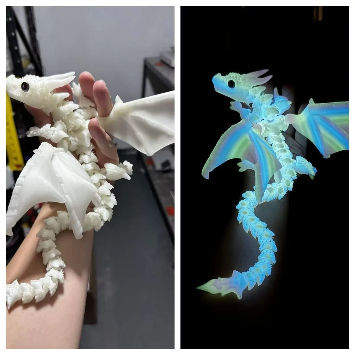 Dragon gemme 3D lumineux – Lumière aurora
