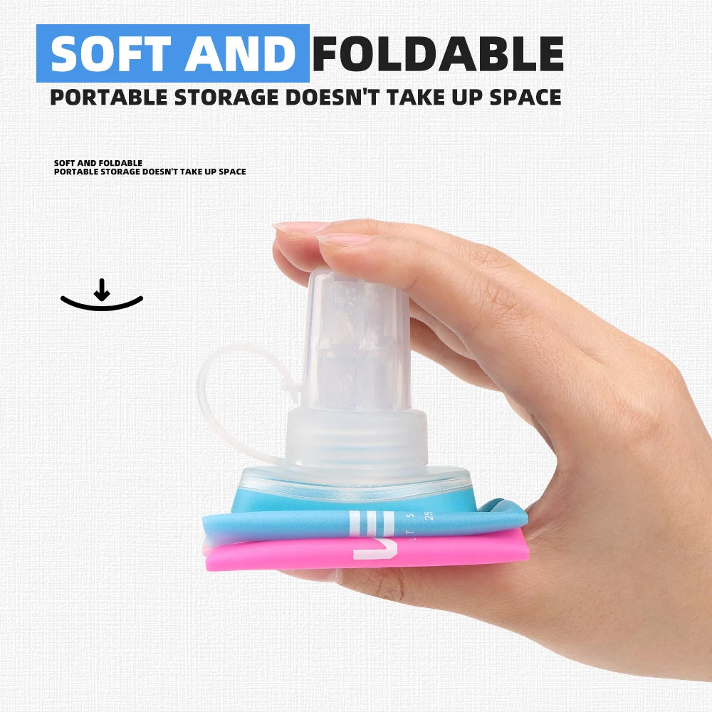Gourde Souple Pliable TPU – 250ml & 500ml, Ultralégère pour le Sport & l’Outdoor