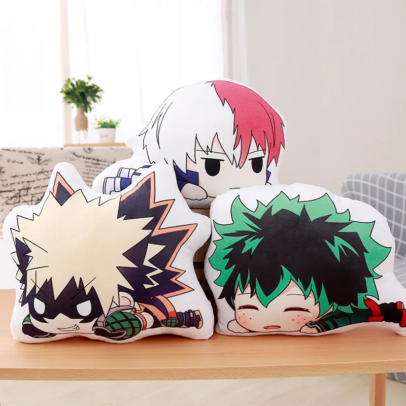Coussins en peluche My Hero Academia, oreillers moelleux, coussins Izuku mignons, dakimakura kawaii, poupées douces Katsuki Shoto