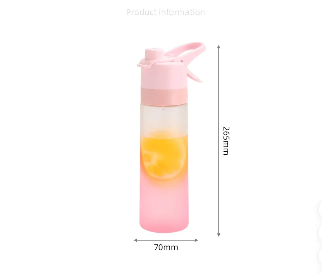 Gourde Brumisateur 650ml avec Paille – Spray Brume & Hydratation, Outdoor & Sport