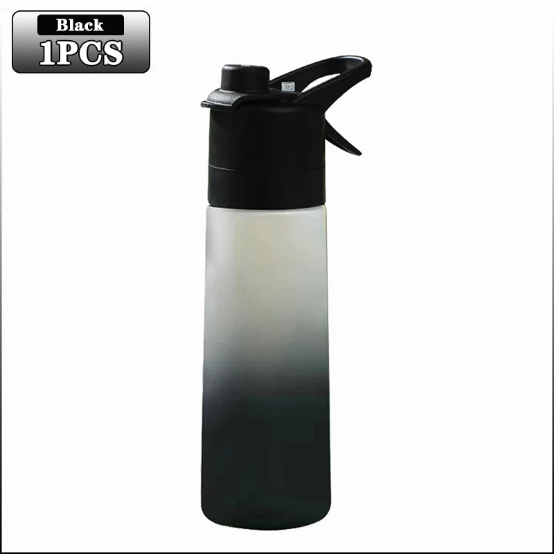 Gourde Brumisateur 650ml avec Paille – Spray Brume & Hydratation, Outdoor & Sport