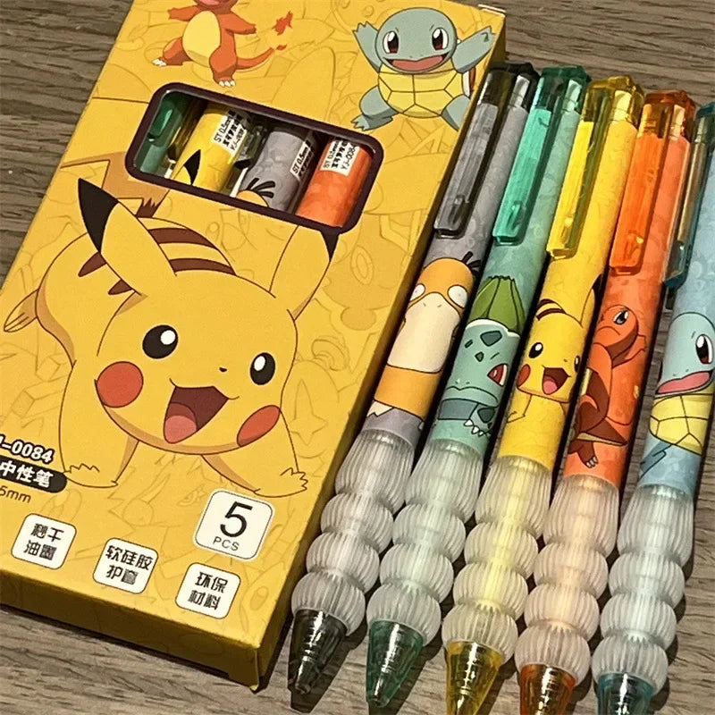 Stylos gel Pokémon kawaii – Lot de 5