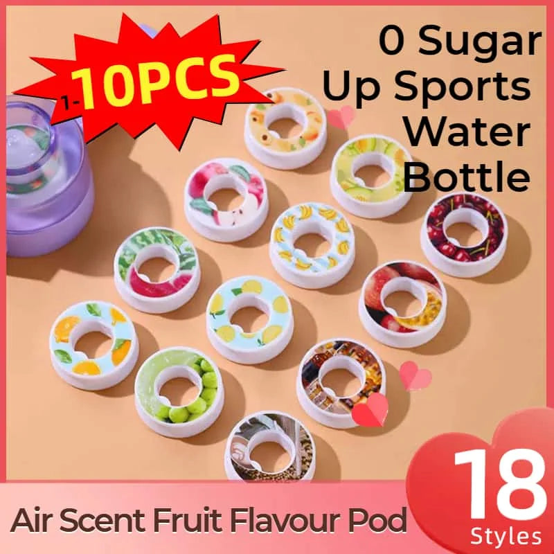 Pods Arômes Fruités Recharges – Zéro Sucre, Compatible Gourde Sport 650ml