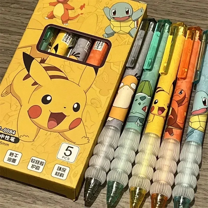 Stylos gel Pokémon kawaii – Lot de 5