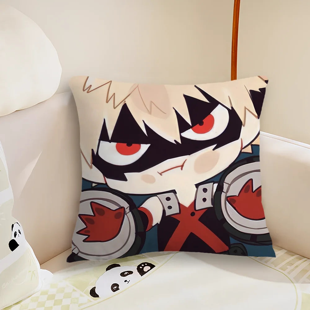 Housse de coussin Katsuki Bakugo de l'anime My Hero Academia, pour salon, tête de lit, bureau, chambre, canapé, oreiller de sieste