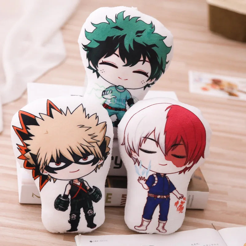 Coussins en peluche My Hero Academia, oreillers moelleux, coussins Izuku mignons, dakimakura kawaii, poupées douces Katsuki Shoto