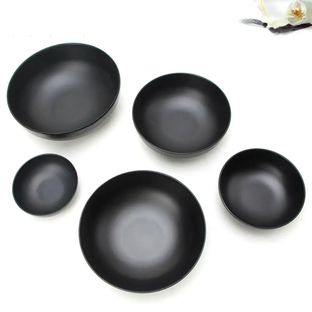 Japanese style melamine ramen bowl, black porcelain imitation noodle bowl for home