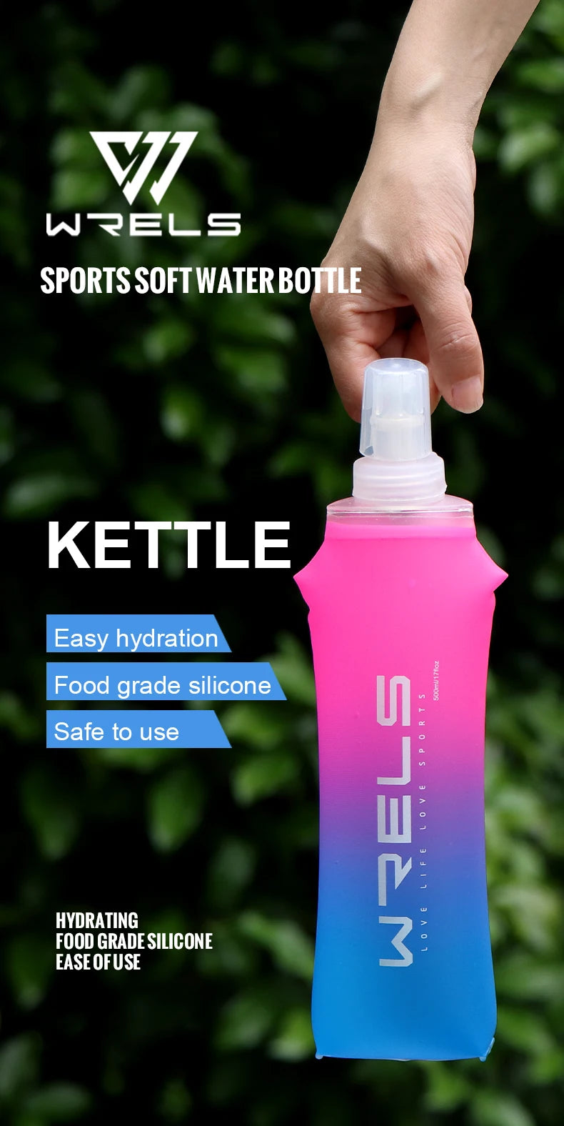 Gourde Souple Pliable TPU – 250ml & 500ml, Ultralégère pour le Sport & l’Outdoor