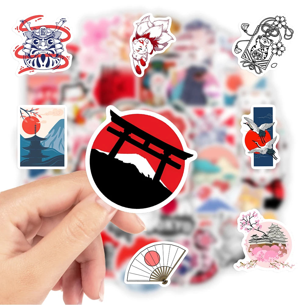Stickers japonais traditionnels – Lot imperméable