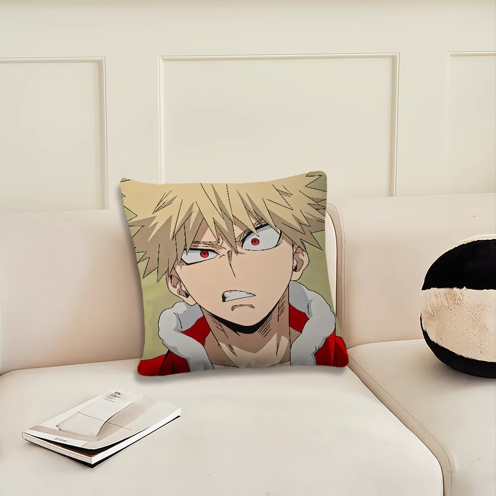 Housse de coussin Katsuki Bakugo de l'anime My Hero Academia, pour salon, tête de lit, bureau, chambre, canapé, oreiller de sieste