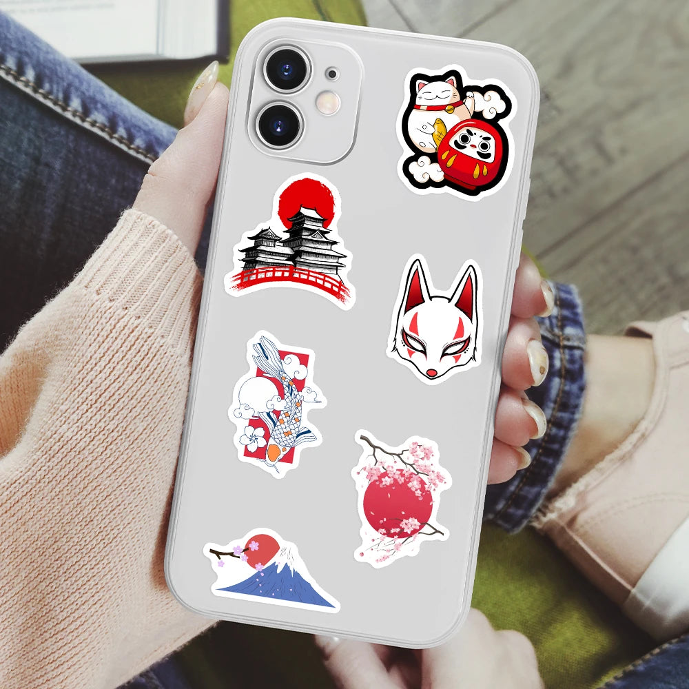 Stickers japonais traditionnels – Lot imperméable