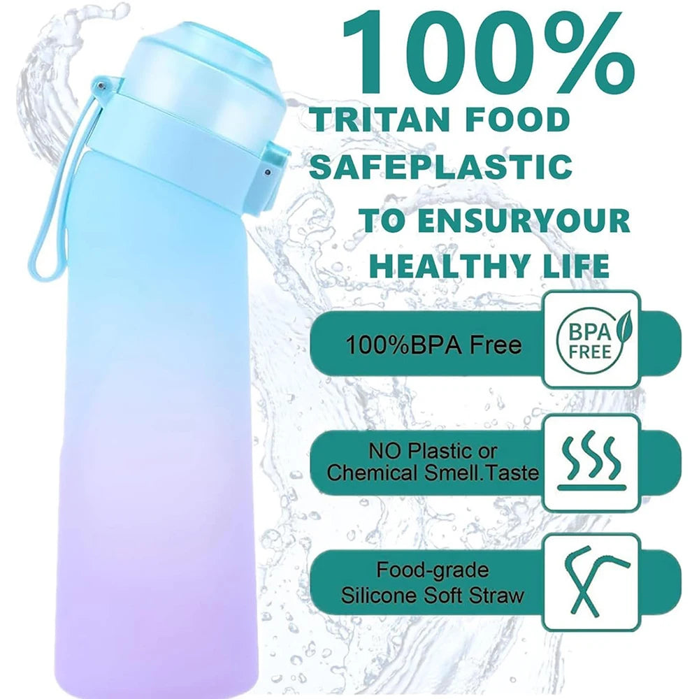 Gourde Sport 650ml avec Pods Arômes Fruités – Zéro Sucre, Anti-fuite