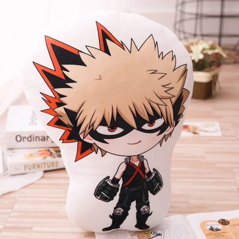 Coussins en peluche My Hero Academia, oreillers moelleux, coussins Izuku mignons, dakimakura kawaii, poupées douces Katsuki Shoto