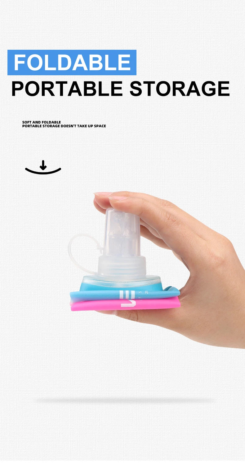 Gourde Souple Pliable TPU – 250ml & 500ml, Ultralégère pour le Sport & l’Outdoor