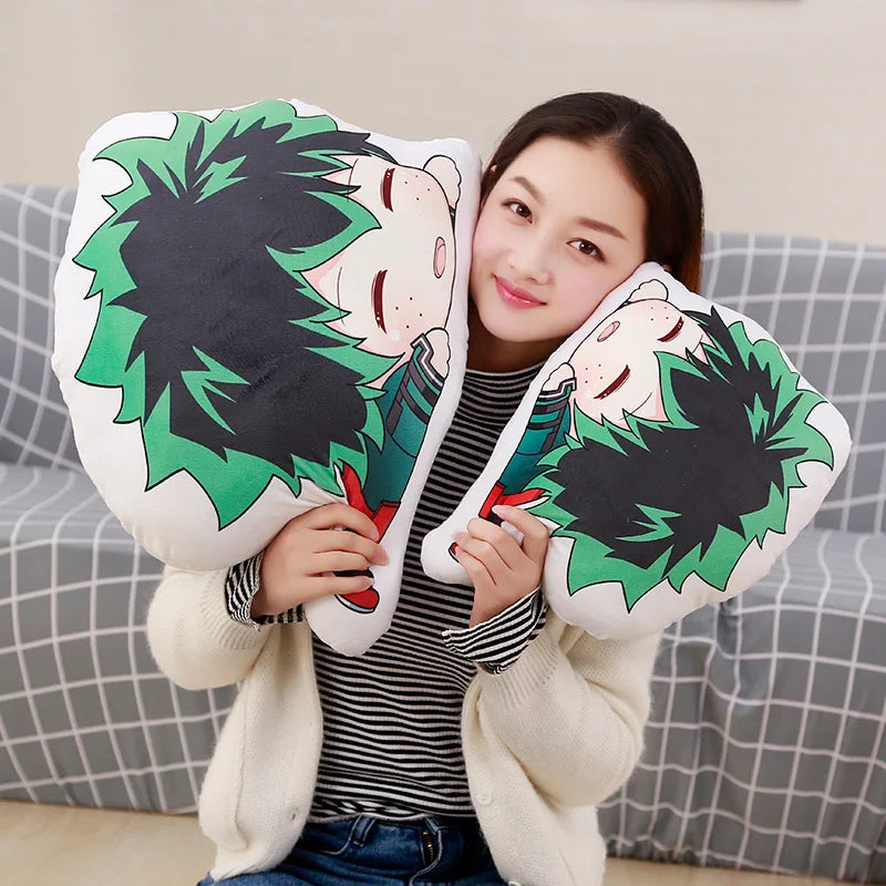 Coussins en peluche My Hero Academia, oreillers moelleux, coussins Izuku mignons, dakimakura kawaii, poupées douces Katsuki Shoto