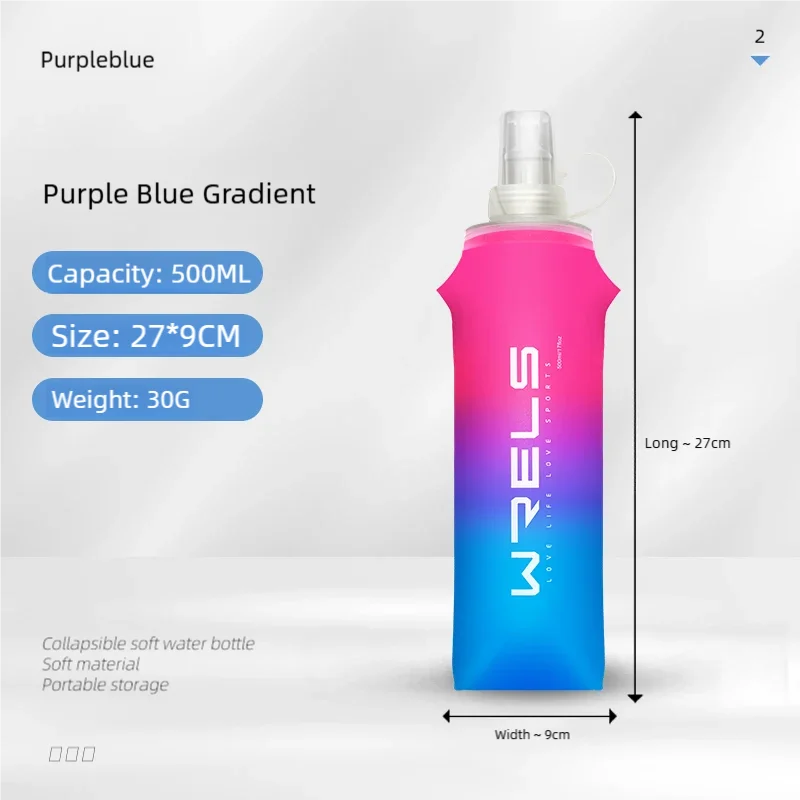 Gourde Souple Pliable TPU – 250ml & 500ml, Ultralégère pour le Sport & l’Outdoor